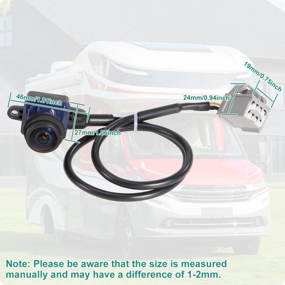 56038990AA OE Backup Camera Replacement for Dodge Dart Trunk Lid Mounted 2013-2016, GreenYi Rear View Reverse Rear Park Assist Camera Replaces NO. 56038990AB 56038990AC 1WY78GW7AA