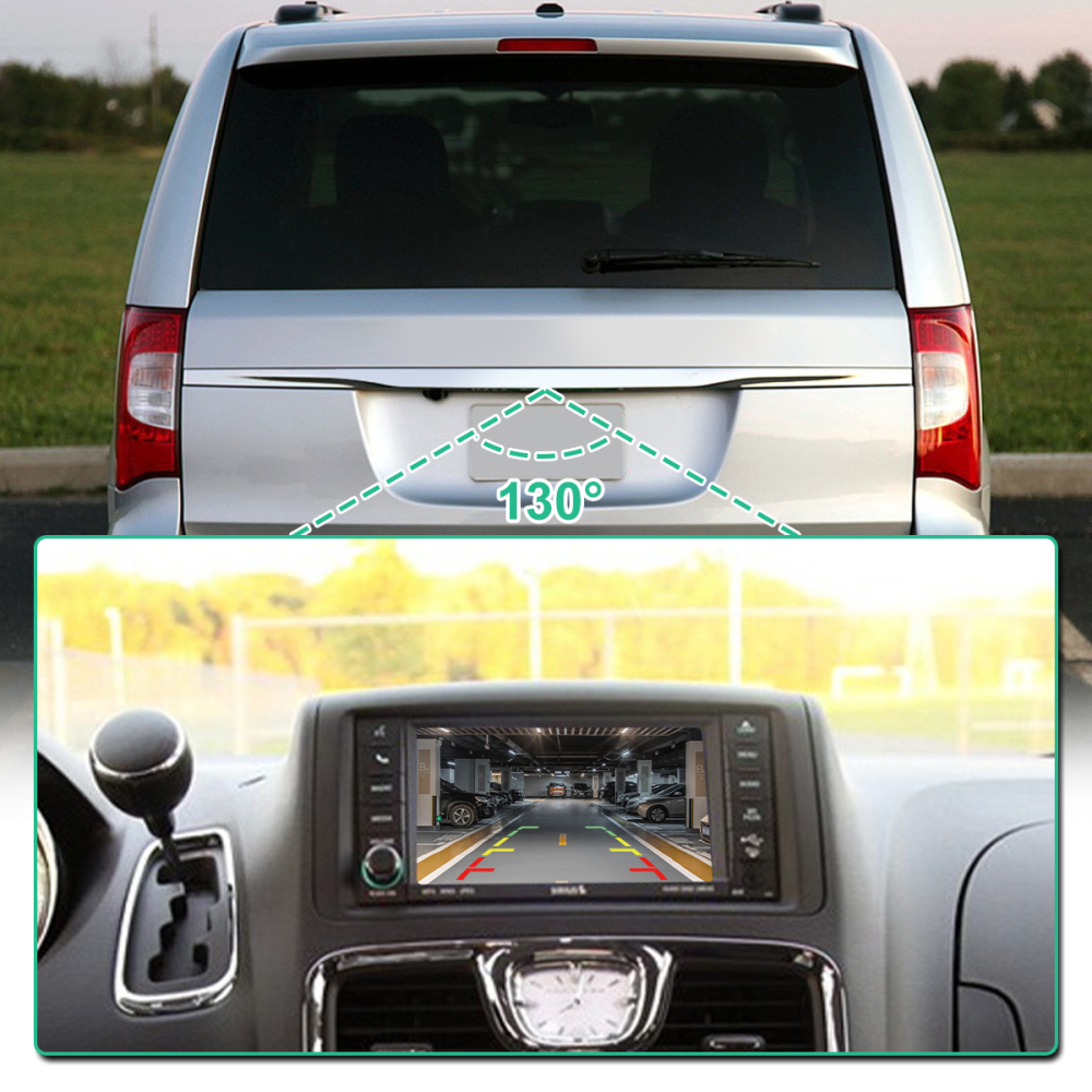 4672639AA GreenYi OE Backup Camera for Chrysler Town & Country 2011-2016 & Dodge Grand Caravan 2011-2020—Replaces Part # CH1960103, 56054157AA, 56054157AD, 56054157AE, 56054157AF, 56054157AG