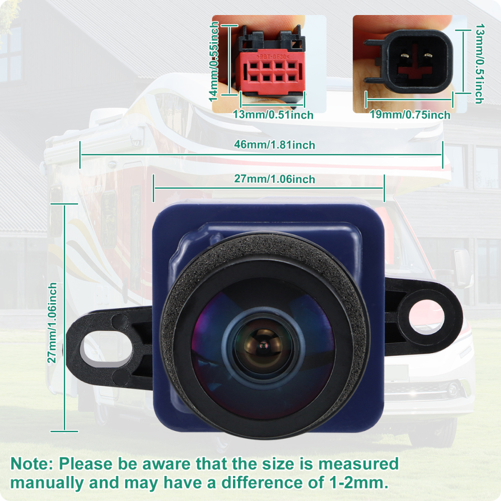 4672639AA GreenYi OE Backup Camera for Chrysler Town & Country 2011-2016 & Dodge Grand Caravan 2011-2020—Replaces Part # CH1960103, 56054157AA, 56054157AD, 56054157AE, 56054157AF, 56054157AG