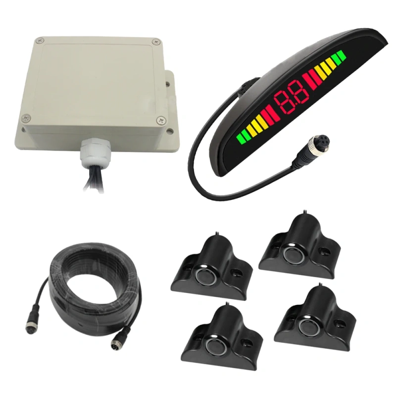 Reversing Radar Audible Alert Indication System LED Truck Reversing Sensor System Parking Sensor with Crescent Display 12-24V