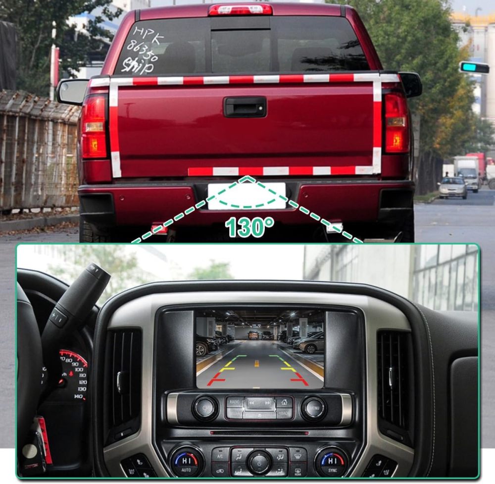 GreenYi OE Backup Camera (Part # 20837341) Fit for Chevy Silverado & GMC Sierra 1500, 2500, 3500 (2007-2014) - Replaces Part # 20986601 and 23146157