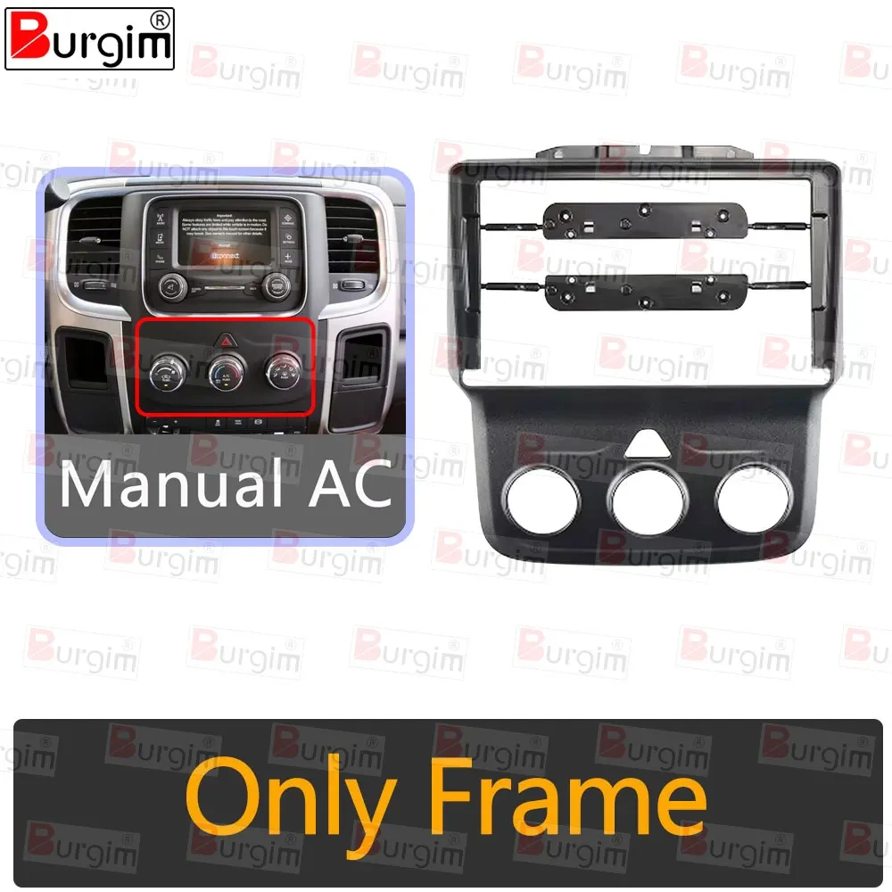 Car Radio Fascia Frame For Dodge Ram 1500 5500 2012-2019 9 inch 2DIN Stereo Panel Wiring Harness Power Cord Cable Canbus Decoder