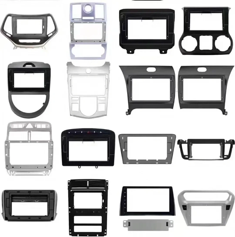 Car Radio Fascia Frame For Dodge Ram 1500 5500 2012-2019 9 inch 2DIN Stereo Panel Wiring Harness Power Cord Cable Canbus Decoder