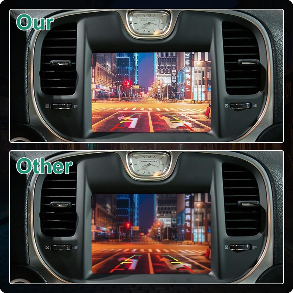 GreenYi OE Backup Camera (Part # 68210237AF) Fit for Chrysler 300 (2015-2020) - Replaces Part # 68210237AA / AB/AC/AD/AE/AF, 68212996AC / AD/AE/AF/AG, 68386753AA / AB/AC/AD