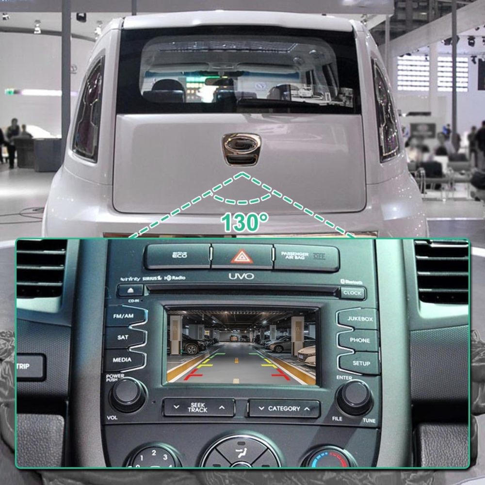 95760-2K100 Rear View Backup Camera Fit for Kia Soul 2010 2011 2012 2013, GreenYi Parking Assist Cam Replaces OE Number 957602K100, 957602K100I7 / 95760-2K100-I7 (Golden)