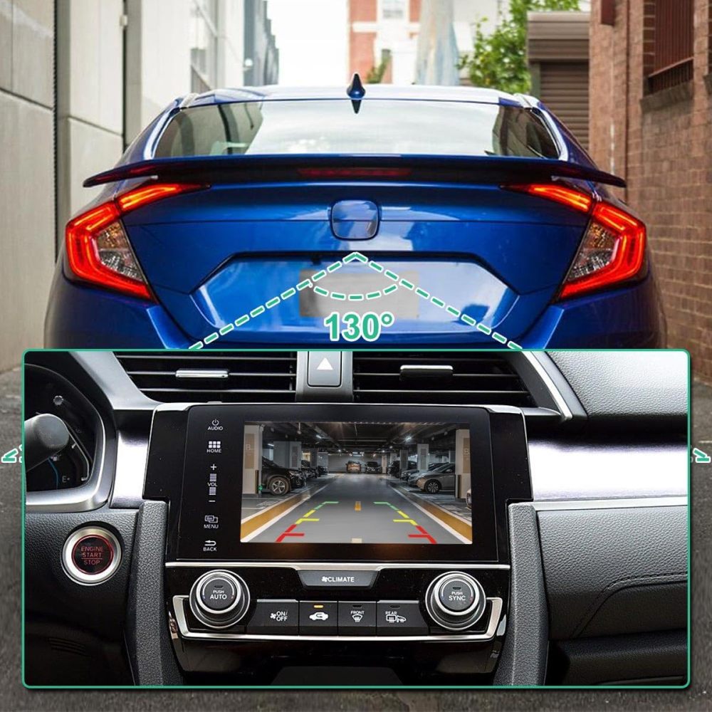 39530-TBA-A01Rear View Backup Camera Fit for Honda Civic Sedan 2016 2017, GreenYi Parking Assist Cam Replaces OE Number HO1960136, 39530TBAA01, 39530TEAH01, 39530-TEA-H01