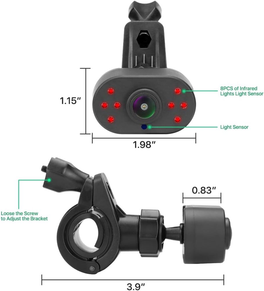 GreenYi WiFi Car Baby Camera with IR LEDs, Wireless to Monitor 720P HD Rear/Front View Reverse Camera for Aftermarket Android Radio Head Units iPhone iPad Android Smartphones Tablets
