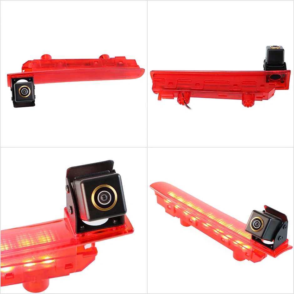 GreenYi AHD 1080P 170° Fisheye Lens LED Brake Light Vehicle Rear View Camera For VW Transporter T5 T6 Van 2010 2019