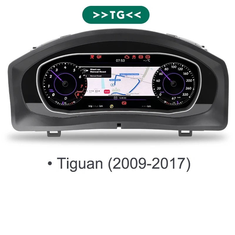 GreenYi Car LCD Dashboard Panel Virtual Instrument Cluster CockPit Speedometer Screen For VW Passat B6 B7 Golf 6 7 Tiguan CC