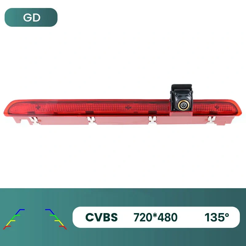 GreenYi AHD 1080P 170° LED Brake Light Vehicle Rear View Camera For Volkswagen VW Transporter T6 (Single Door) 2016-2022