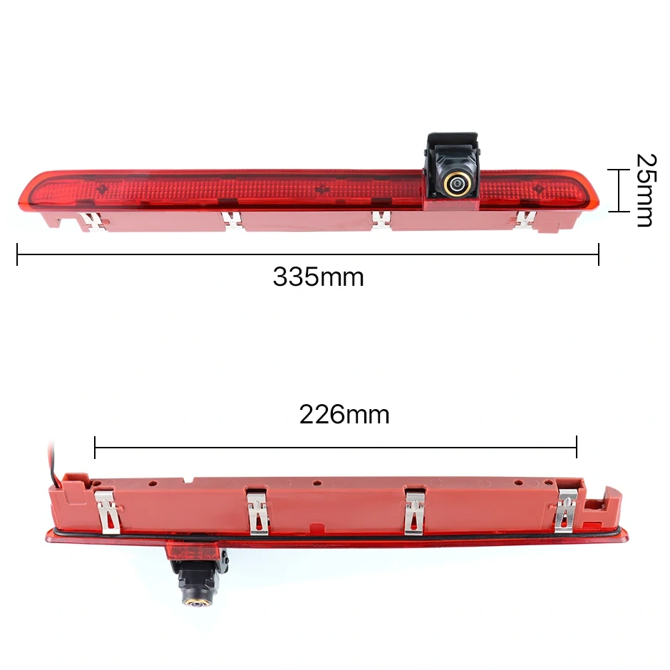 GreenYi AHD 1080P 170° LED Brake Light Vehicle Rear View Camera For Volkswagen VW Transporter T6 (Single Door) 2016-2022