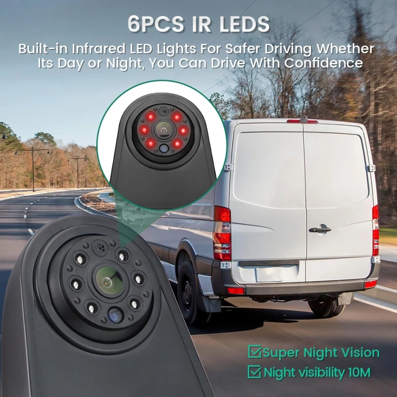 GreenYi For Transporter Mercedes-Benz Sprinter Dodge VW Crafter Vans 2007-2018 Brake Light Car Rear View Camera IR Night Vision