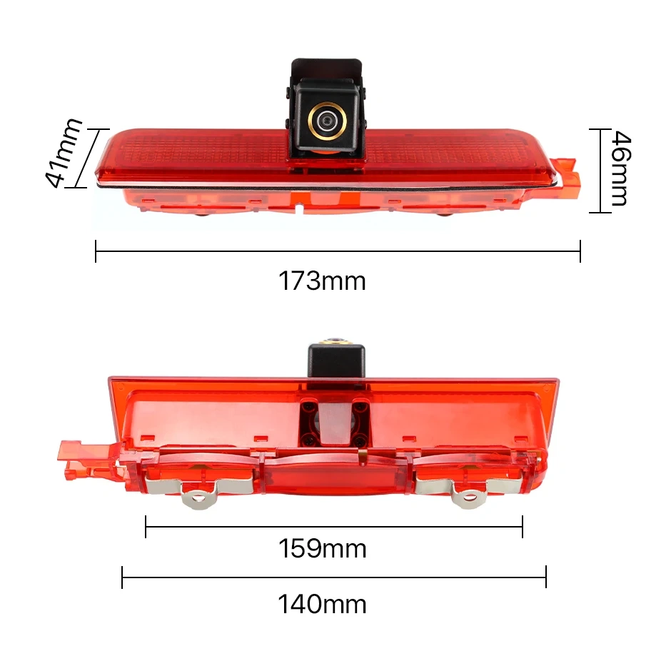 GreenYi AHD 1080P 170° Fisheye Lens LED Brake Light Vehicle Rear View Camera For Volkswagen VW Caddy Panel Life 2003-2019
