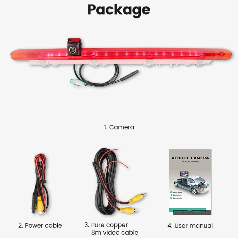 GreenYi 1080P 170° Brake Light Rear View Camera For Mercedes Benz V-Klasse Vito Viano W447 Kasten Tourer V260 Mixto 3 2014-2022