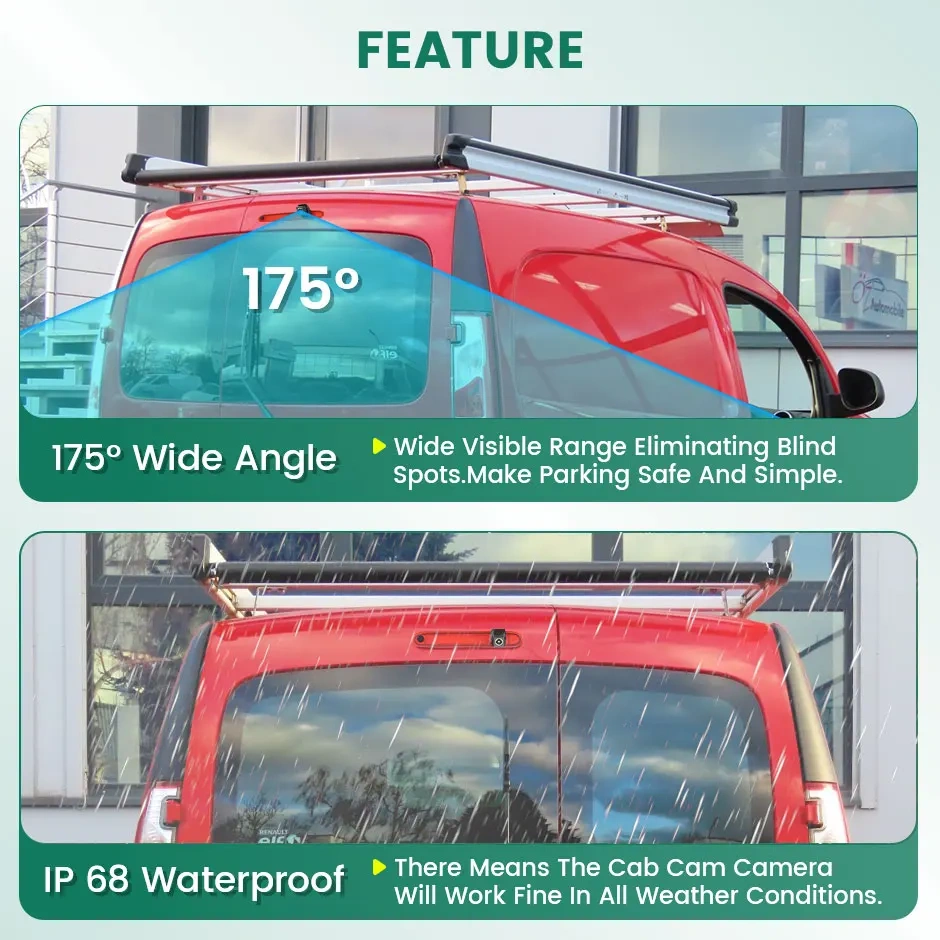 GreenYi AHD Brake Light Reverse Camera For Opel Renault Kangoo 2007-2021 Mercedes Benz Citan Tourer W415 Micro Camper 2012-2021