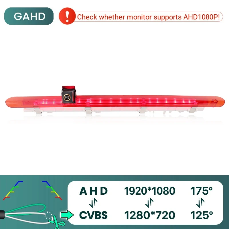 GreenYi 1080P 170° Brake Light Rear View Camera For Mercedes Benz V-Klasse Vito Viano W447 Kasten Tourer V260 Mixto 3 2014-2022