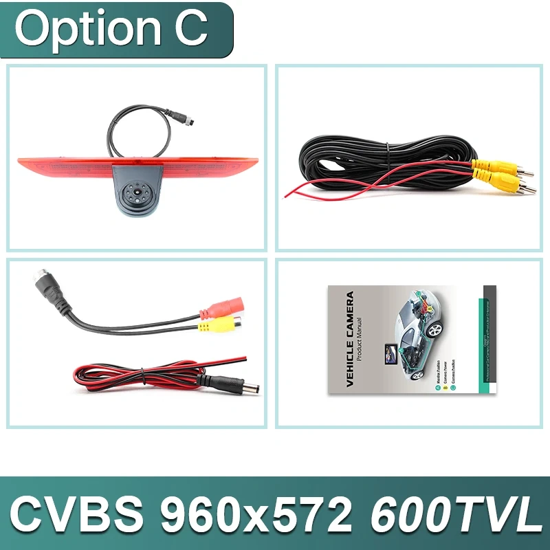 GreenYi AHD 1080P LED Brake Light Vehicle Rear View Camera For Ford Transit Van F150/F250/F350 Transit Jumbo (2014-2019)
