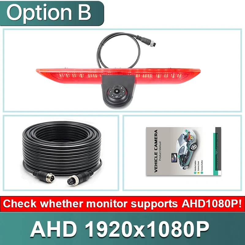 GreenYi AHD 1080P LED Brake Light Vehicle Rear View Camera For Ford Transit Van F150/F250/F350 Transit Jumbo (2014-2019)