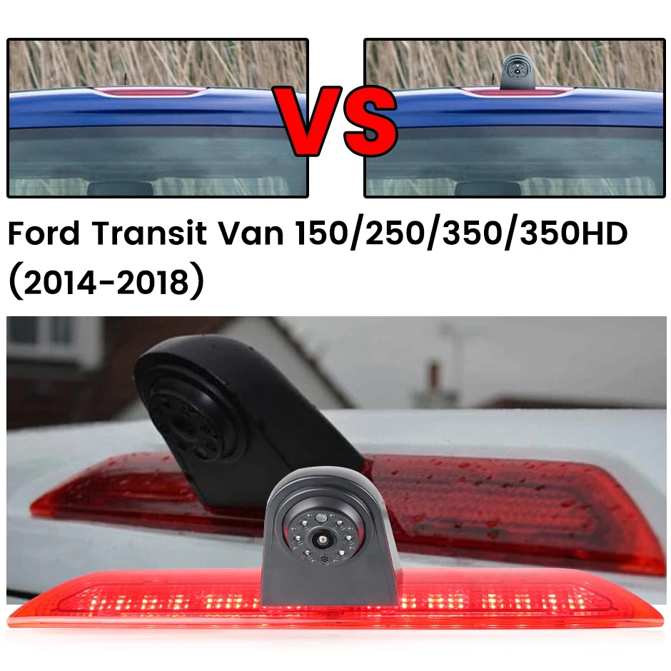 GreenYi AHD 1080P LED Brake Light Vehicle Rear View Camera For Ford Transit Van F150/F250/F350 Transit Jumbo (2014-2019)