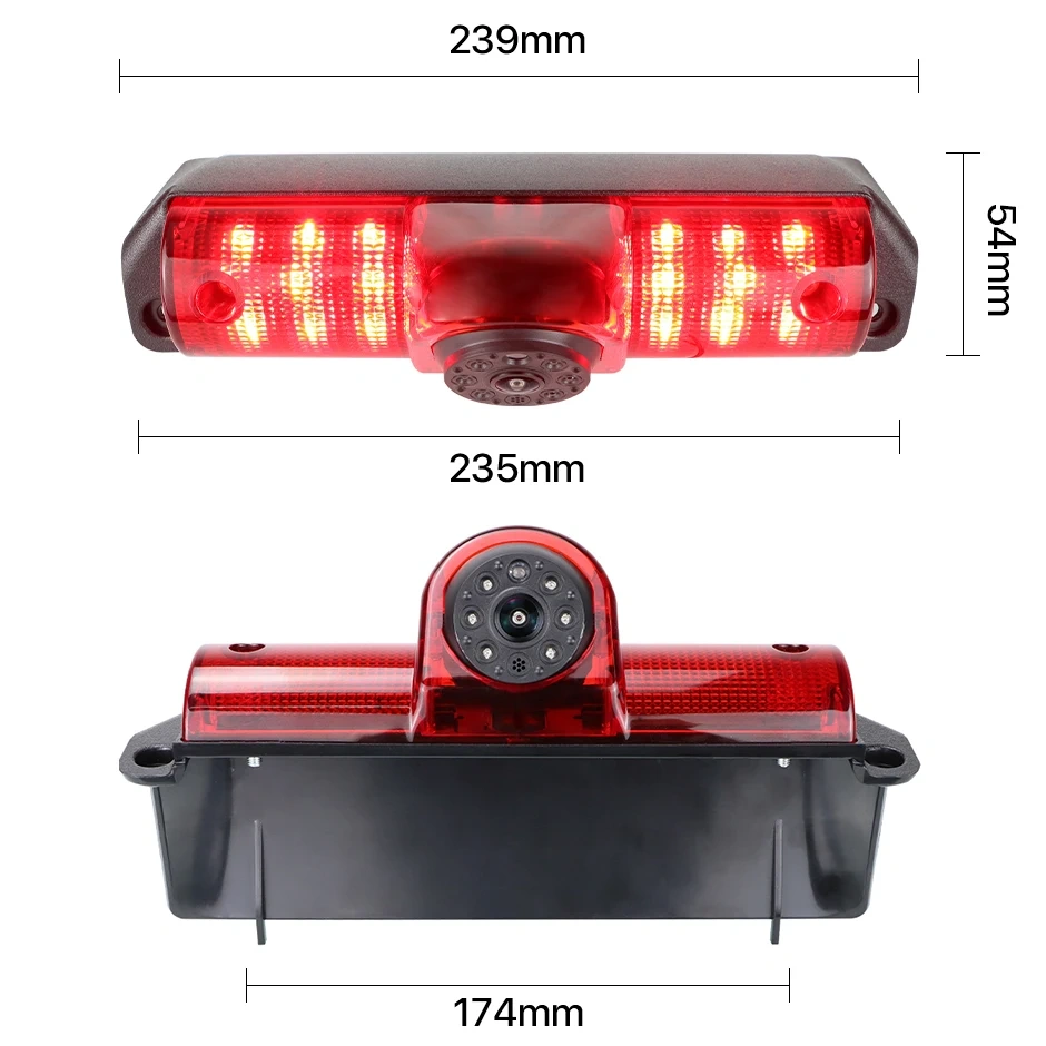 GreenYi 1080P Brake Light Rear View Camera For Chevy Express GMC Savana Cargo Van 1500 2500/3500 2003-2019 Transporter Explorer