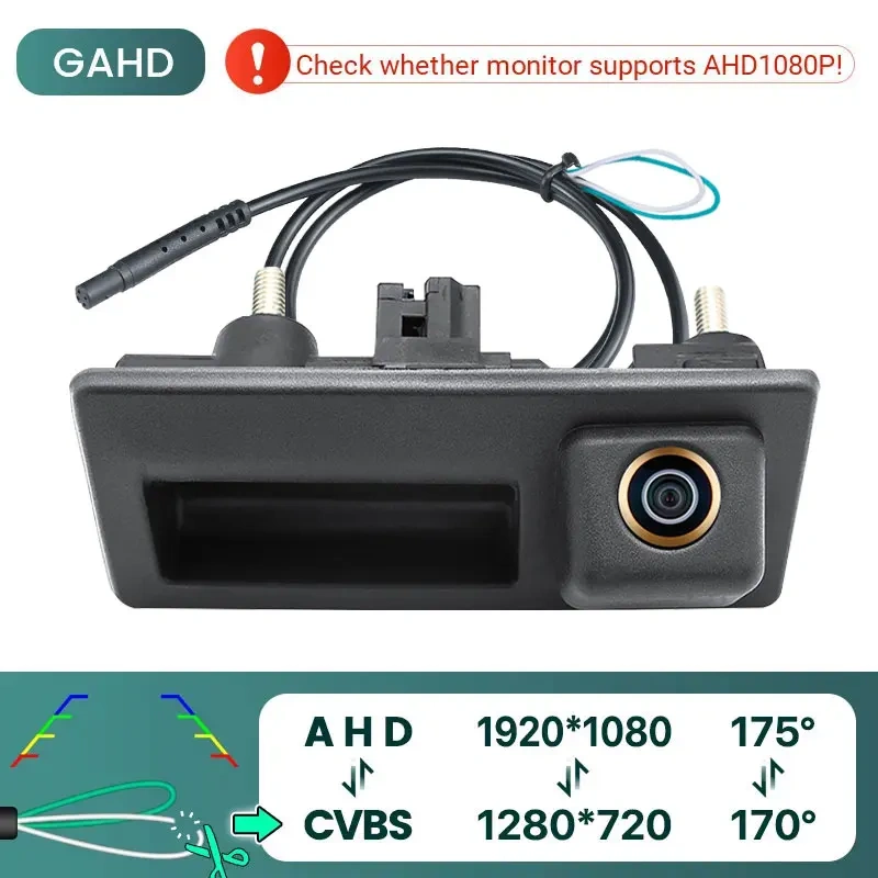 GreenYi 170° HD Car Rear View Camera for VW Volkswagen Golf Passat B7 B5 Tiguan T5 Jetta MK6 Audi A3 A4 A5 Q5 A6 Porsche Cayenne