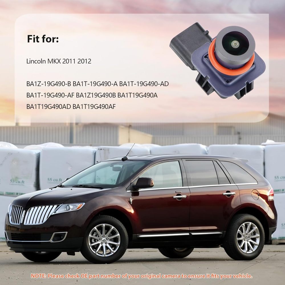 BA1Z-19G490-B Backup Rear Camera Replacement for Lincoln MKX 2011 2012, OE Cam Replaces BA1T-19G490-A BA1T-19G490-AD BA1T-19G490-AF by GreenYi