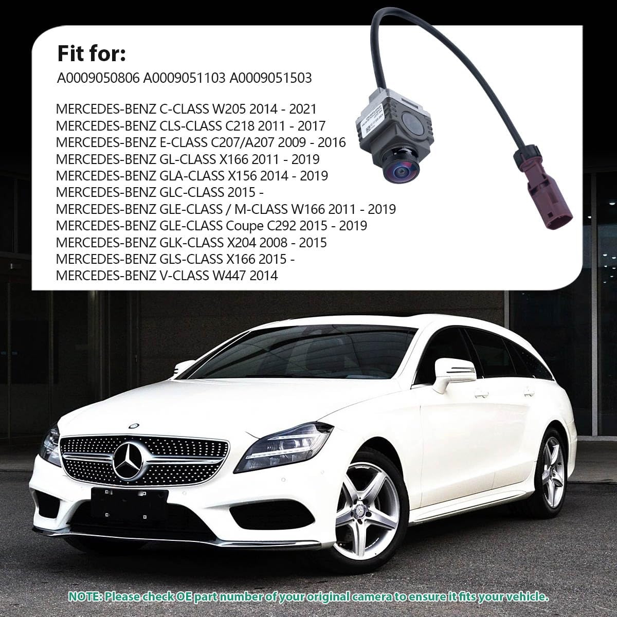 A0009051103 Front View Camera for Mercedes Benz W205 W207 W166
