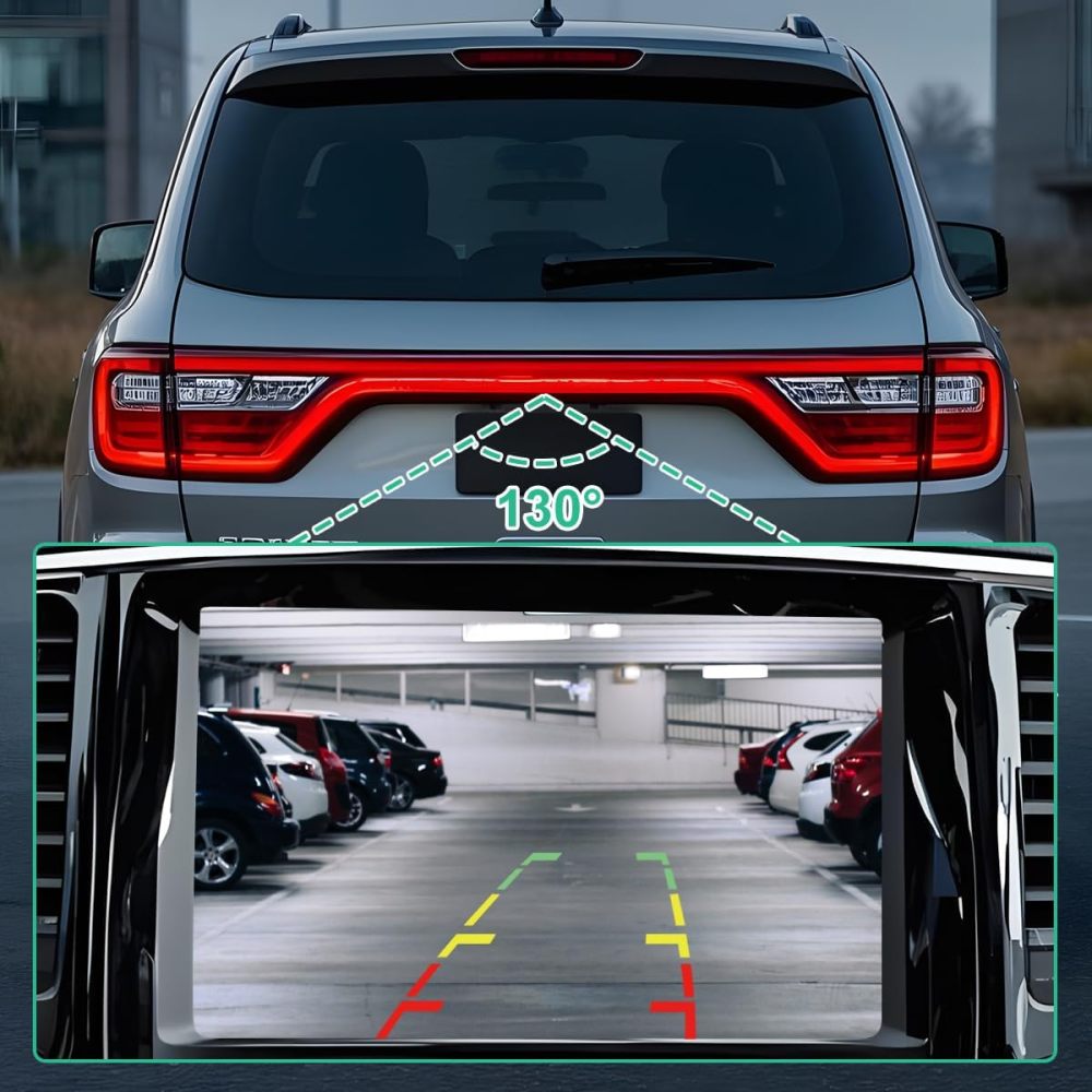 68206872AI Backup Rear Camera Replacement for Dodge Durango 2014 2015, OE Camera Replaces 68206872AG 68206872AD 68206872AF 68206872AE 68206872AH by GreenYi