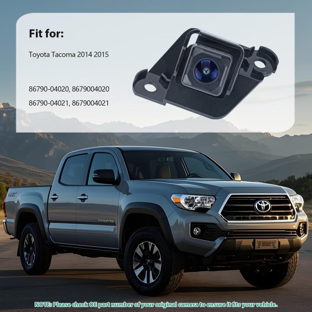 86790-04020 Backup Rear Camera Replacement for Toyota Tacoma 2014 2015, OE Camera Replaces 8679004020, 86790-04021, 8679004021 by GreenYi