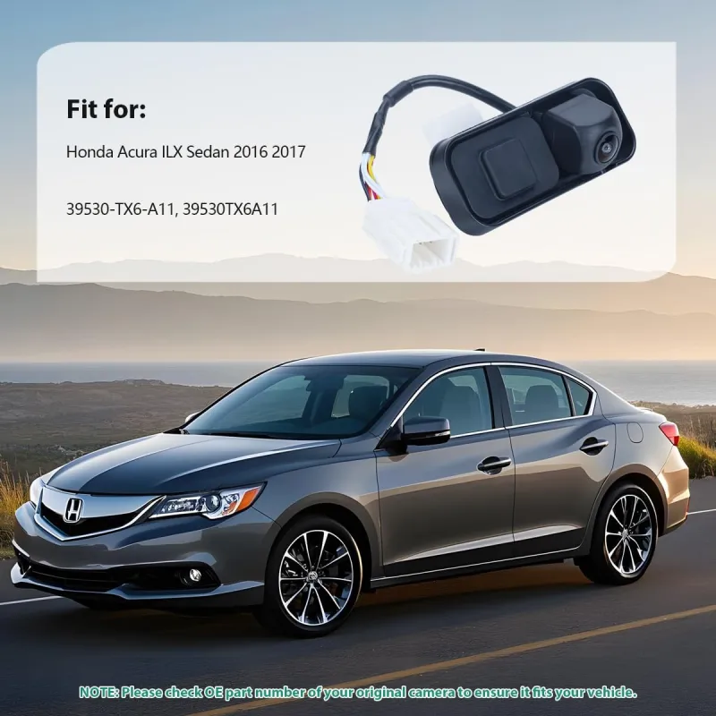 39530-TX6-A11 Backup Rear Camera Replacement for Honda Acura ILX Sedan 2016 2017, OE Camera Replaces 39530TX6A11 by GreenYi