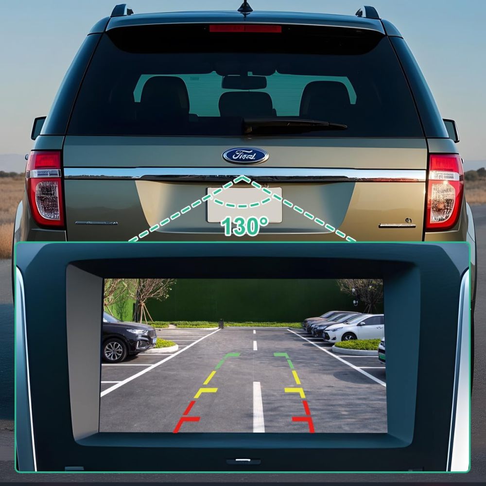 DB5T-19G490-AB Backup Rear Camera Replacement for Ford Explorer 2011-2013 & Explorer Police Model 2011-2013, OE Camera Replaces EB5T-19G490-AA, EB5T19G490AA, DB5T19G490AB by GreenYi