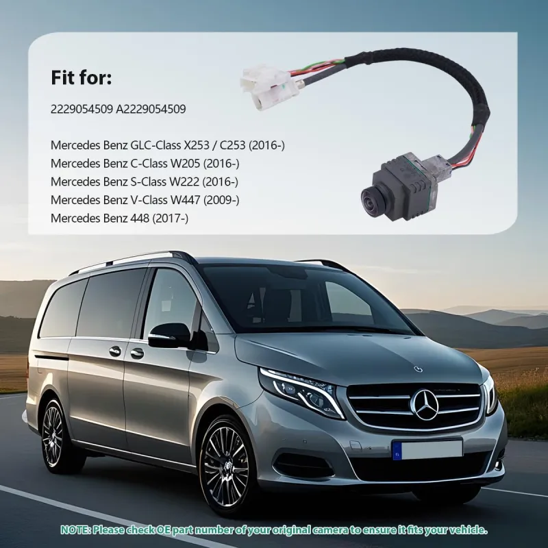 A2229054509 360 Rear Front Side Camera Replacement for Mercedes Benz GLC-Class X253, W205, W222, W447, 448 After 2016, OE Camera Replaces 2229054509 by GreenYi