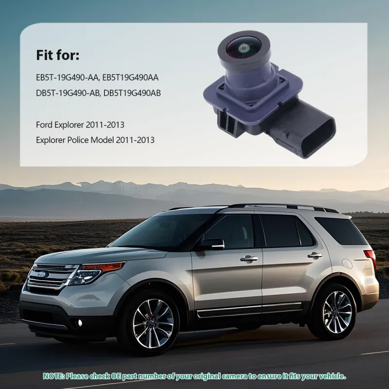 DB5T-19G490-AB Backup Rear Camera Replacement for Ford Explorer 2011-2013 & Explorer Police Model 2011-2013, OE Camera Replaces EB5T-19G490-AA, EB5T19G490AA, DB5T19G490AB by GreenYi