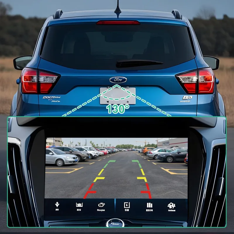CJ5T-19G490-AB Backup Rear Camera Replacement for Ford Escape 2017 2018 2019, OE Camera Replaces GJ5T-19G490-AC, EJ5T-19G490-A by GreenYi