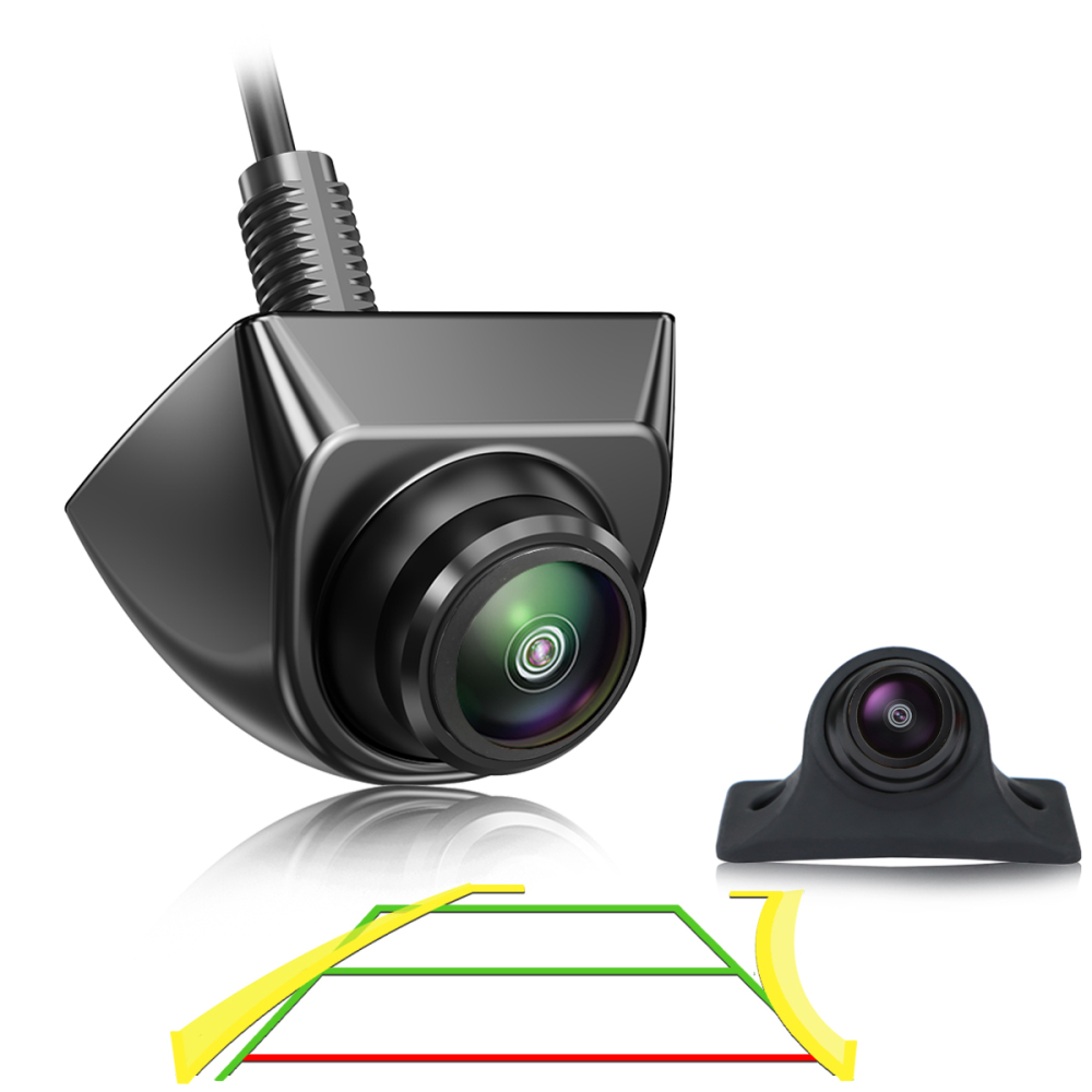 Car Backup Camera with Dynamic Trajectory Guide Line, GreenYi AHD1080P Reverse Rear View Cam, Adjustable Fisheye Lens, Waterproof Night Vision 170 Degree Wide View