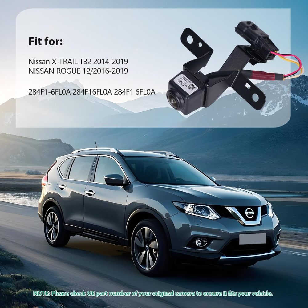 284F1-6FL0A Rear View Camera for Nissan X-Trail T32 2014-2019 & Nissan Rogue 12/2016-2019, OE Backup Camera Replaces 284F16FL0A 284F1 6FL0A by GreenYi