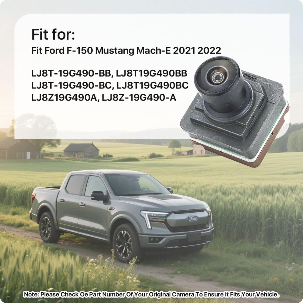 LJ8T-19G490-BB Front and Rear View Camera for Ford F-150 Mustang Mach-E 2021 2022, OE Back up Camera Replaces LJ8T19G490BB, LJ8T-19G490-BC, LJ8T19G490BC, LJ8Z19G490A, LJ8Z-19G490-A by GreenYi