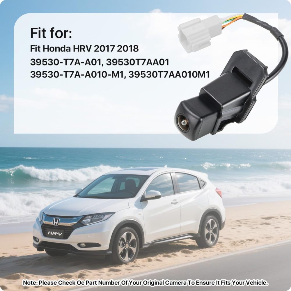 39530-T7A-A01 Rear View Camera for Honda HRV 2017 2018, OE Backup Camera Replaces 39530T7AA01, 39530-T7A-A010-M1, 39530T7AA010M1 by GreenYi