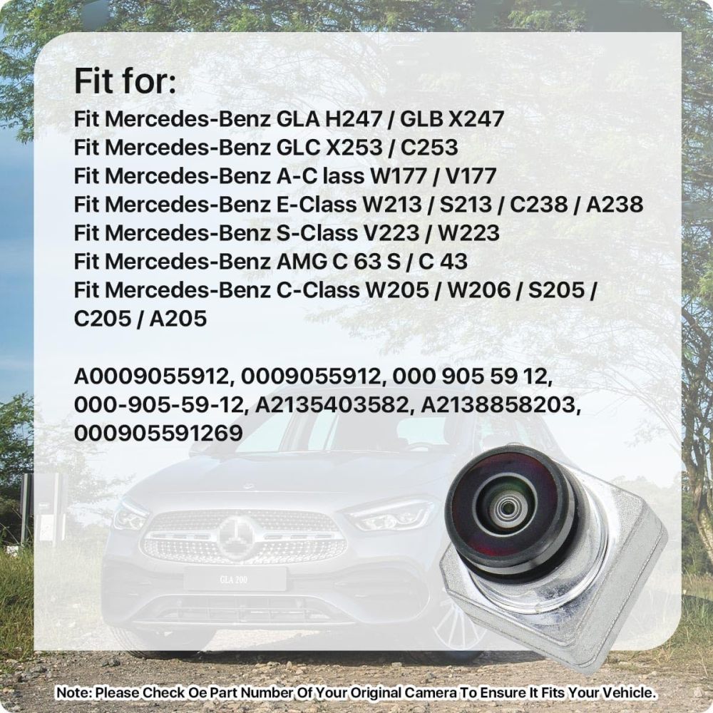 A0009055912 Front Rear Side 360° Surround View Parking Camera for Mercedes-Benz W206 W223 W213 E350 E450, OE Camera Replaces 0009055912, A2135403582, A2138858203, 000905591269 by GreenYi