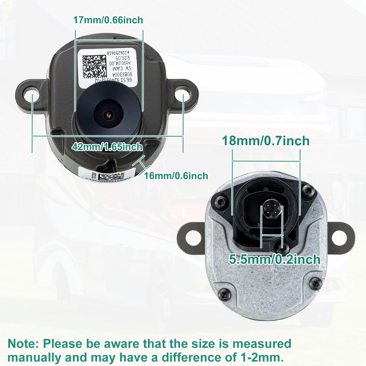 66539240352 Front Bumper Side View Camera Replacement for BMW X5