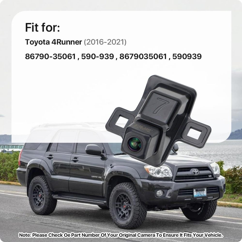 86790-35061 Rear View Camera Replacement for Toyota 4Runner 2016-2021, OE Backup Cam Replaces 590-939, 8679035061,590939 by GreenYi