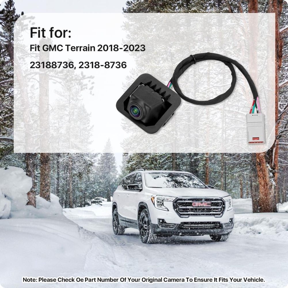 23188736 Rear View Camera Replacement for GMC Terrain 2018-2023, OE Backup Cam Replaces 2318-8736 by GreenYi