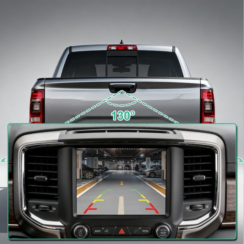 04672735AD Rear View Camera Replacement for Ram 2500 3500 6.4/6.7L 2019-2023, OE Backup Cam Replaces 04672735AB by GreenYi
