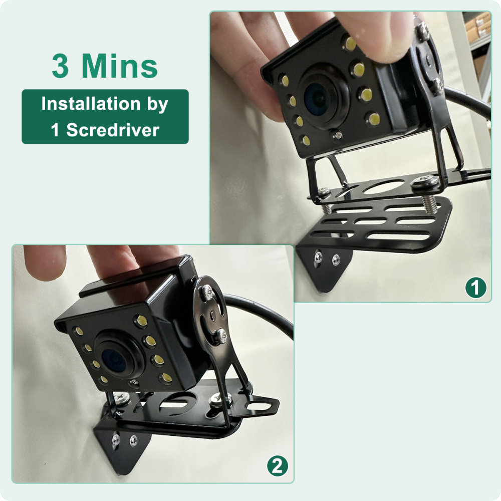 Universal Vehicle Iron Metal Bracket, GreenYi Adjustable L Shape Right Angel Multi-Function Camera Stand Mount, Only Installation Holder for Truck Camera (2PCS)