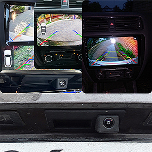 HD 720P Vehicle Backup Camera for Audi A4L A5 A3 Q3 Q5 RS6 for VW Passat Tiguan Jetta Sharan Touareg Lavida Skoda, Car Rear View Trunk Handle Camera