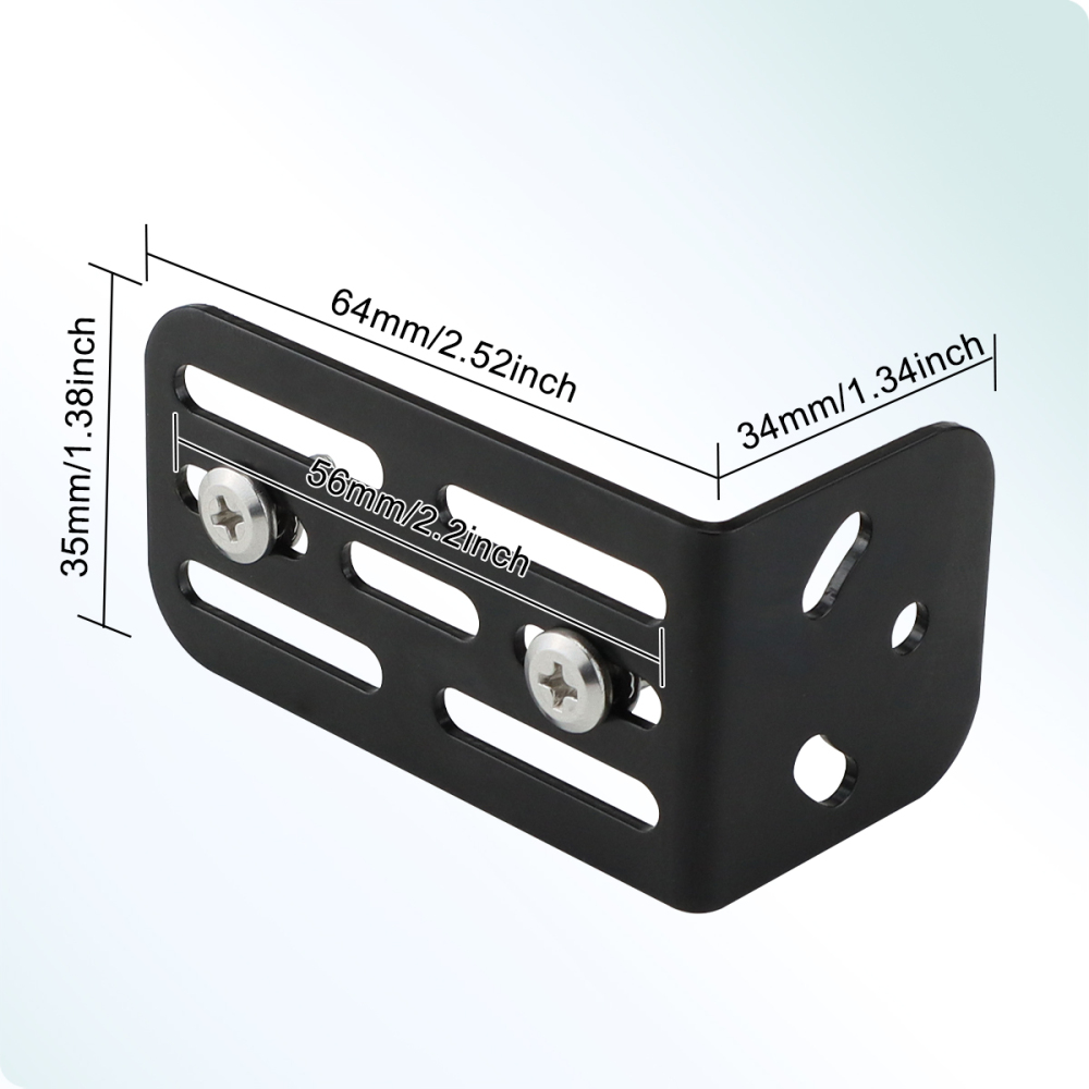 Universal Vehicle Iron Metal Bracket, GreenYi Adjustable L Shape Right Angel Multi-Function Camera Stand Mount, Only Installation Holder for Truck Camera (2PCS)