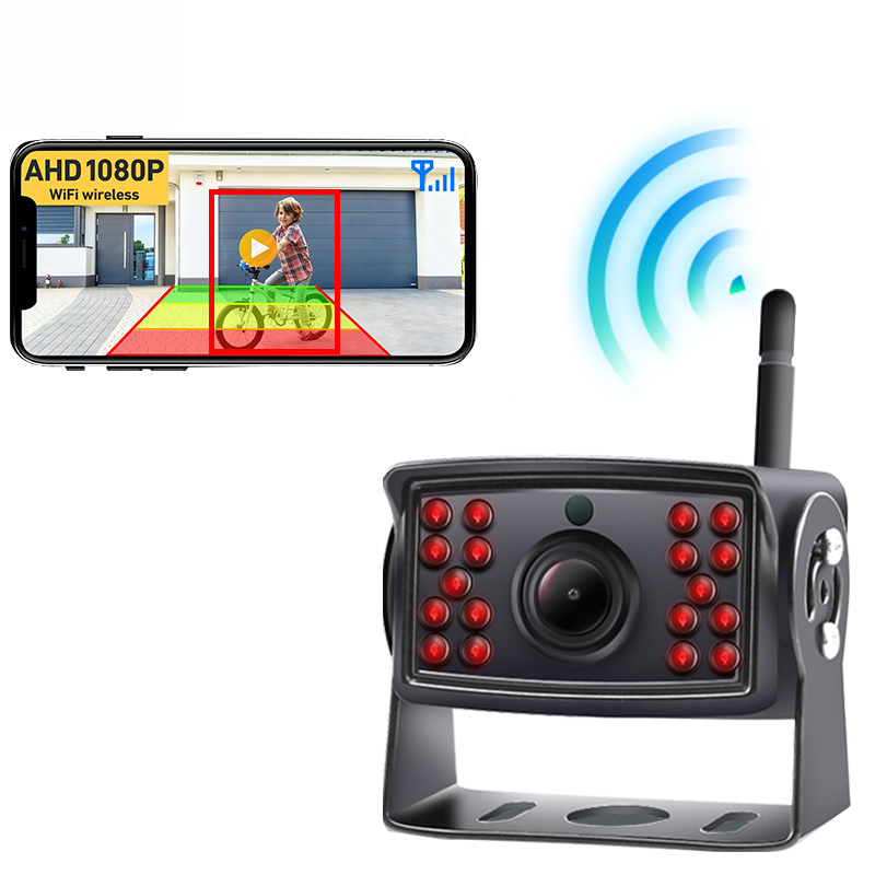 Iphone/Andrio 2K Video Wireless WiFi APP BSD Car Reverse Backup Camera Vehicle DVR Dash Camera For Truck/RV/Camper/Trailer
