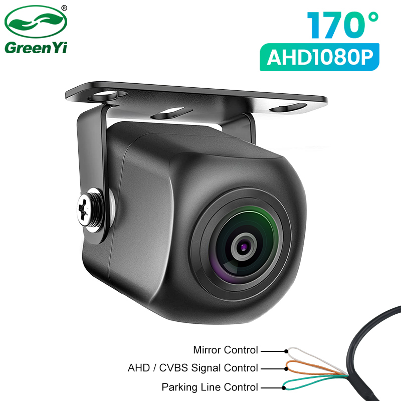 GreenYi AHD1080P Vehicle Car Rear View Camera 170° Fisheye Night Vision Waterproof Front Side Backup Universal Dynamic Optional