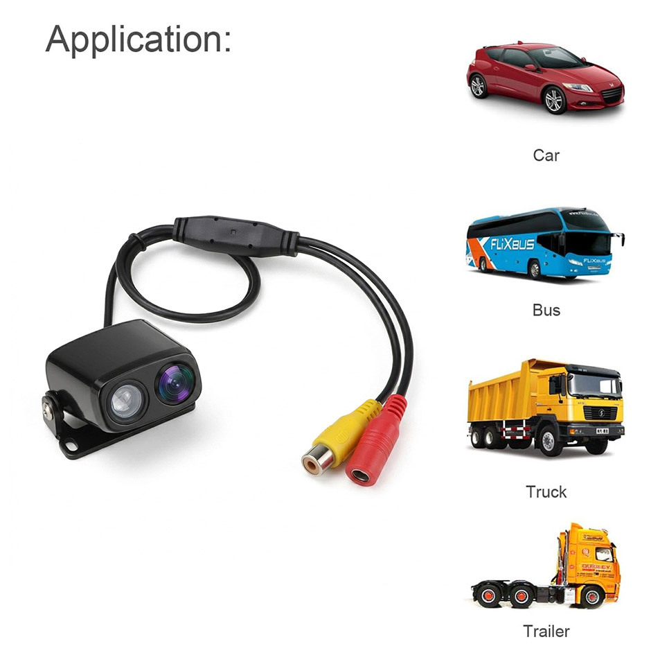 GreenYi AHD Laser Projection HD Car Rear View Camera 170° Fisheye Lens Full HD Night Vision Waterproof Universal Backup Camera