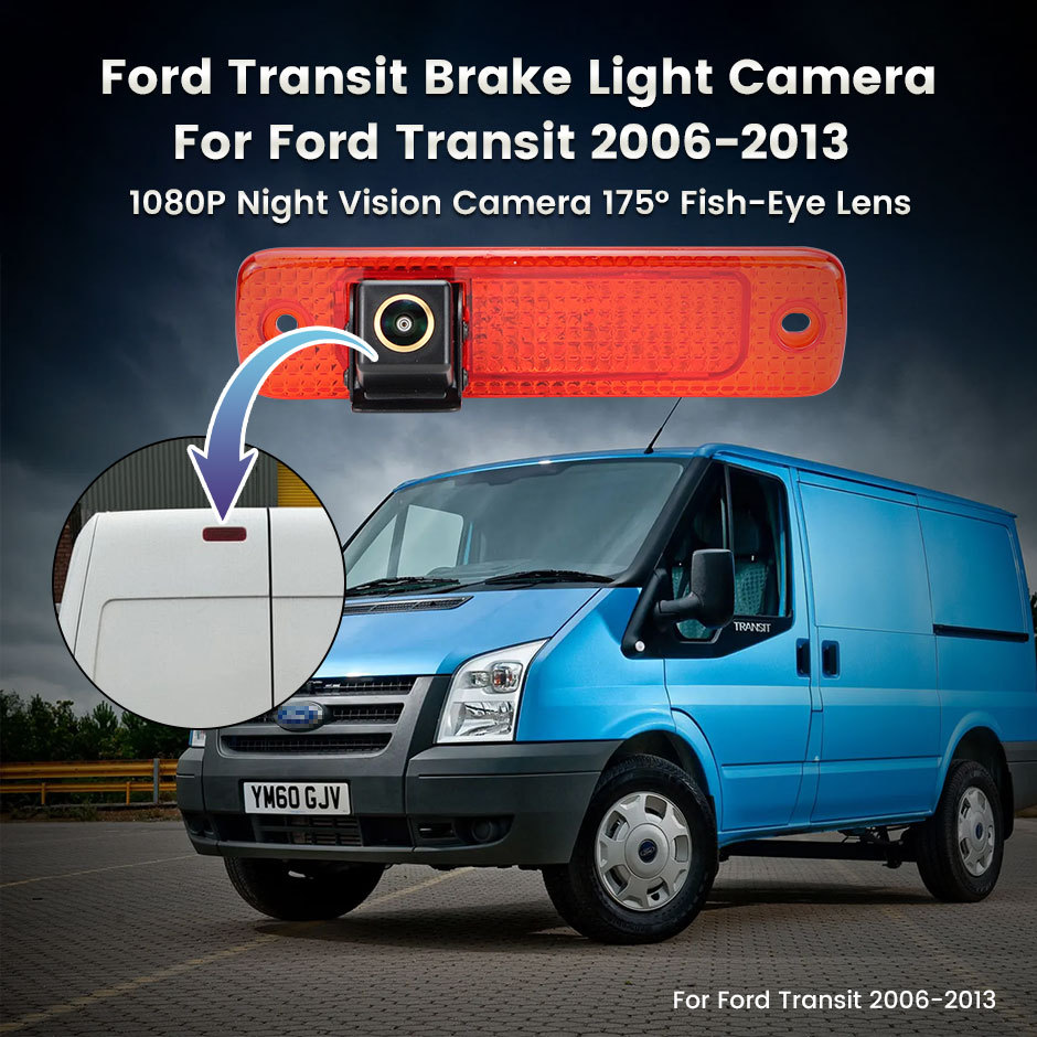 GreenYi AHD Car Brake Light Waterproof Backup Rear View Camera For Ford Transit MK7 2006-2013 Truck Van AHD1080